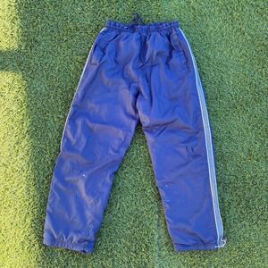 Vintage Pro Champ Mens Medium Navy Blue Athletic Track Jogger Striped Athletic